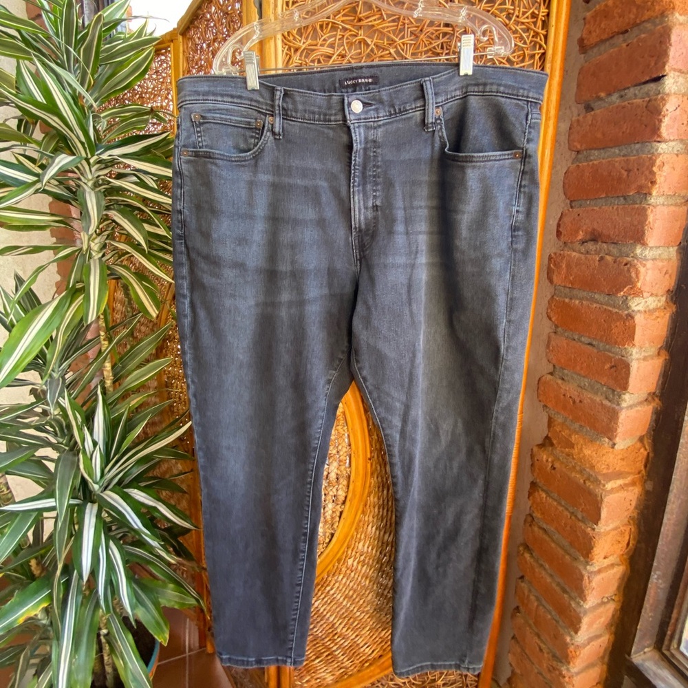Lucky Brand Men's Dark Gray Stretch Jeans Athletic Taper Size W40 L30